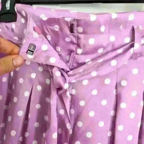 ZARA | Polka Dot Lilac Flowy Shorts Size XS - Picture 5 of 5